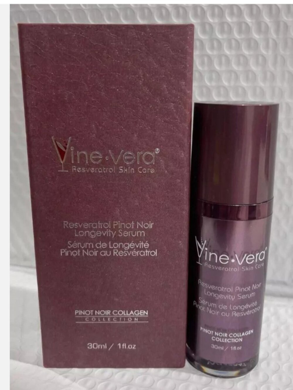 VINE VERA RESVERATROL PINOT NOIR LONGEVITY SERUM-1 fl oz /30 ml-BRAND NEW-SEALED